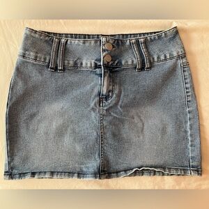 Refuge Blue Denim Mini Skirt